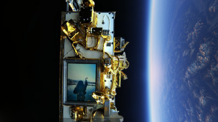 Commsat space selfie satellite